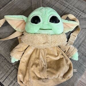 Star Wars Grogu Plush Backpack 14 inches. Adjustable straps. Zipper.